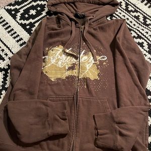 Vintage Hurley Brown Zip Up Jacket